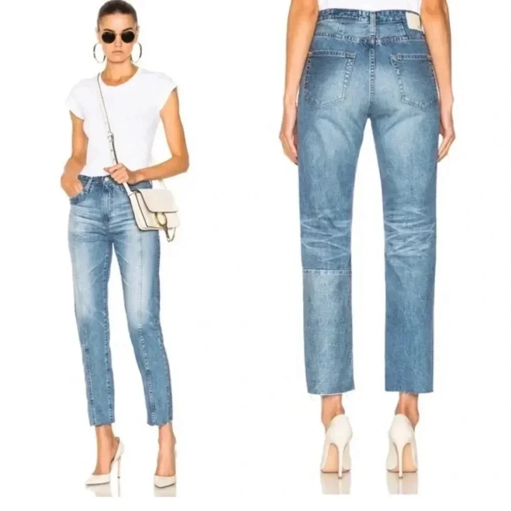 AG Phoebe Vintage High Waist Tapered Straight Leg Jeans 18 Years Vaulted 28